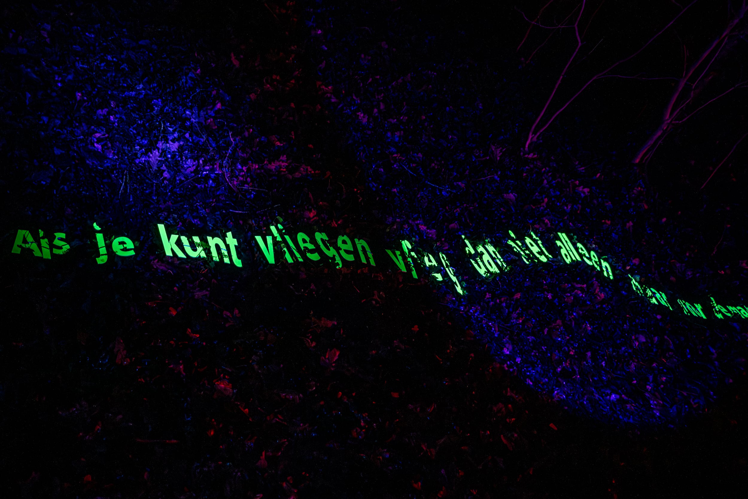 Verborgenboodschap lichtkunstwerk Licht Festival Caprera 2026