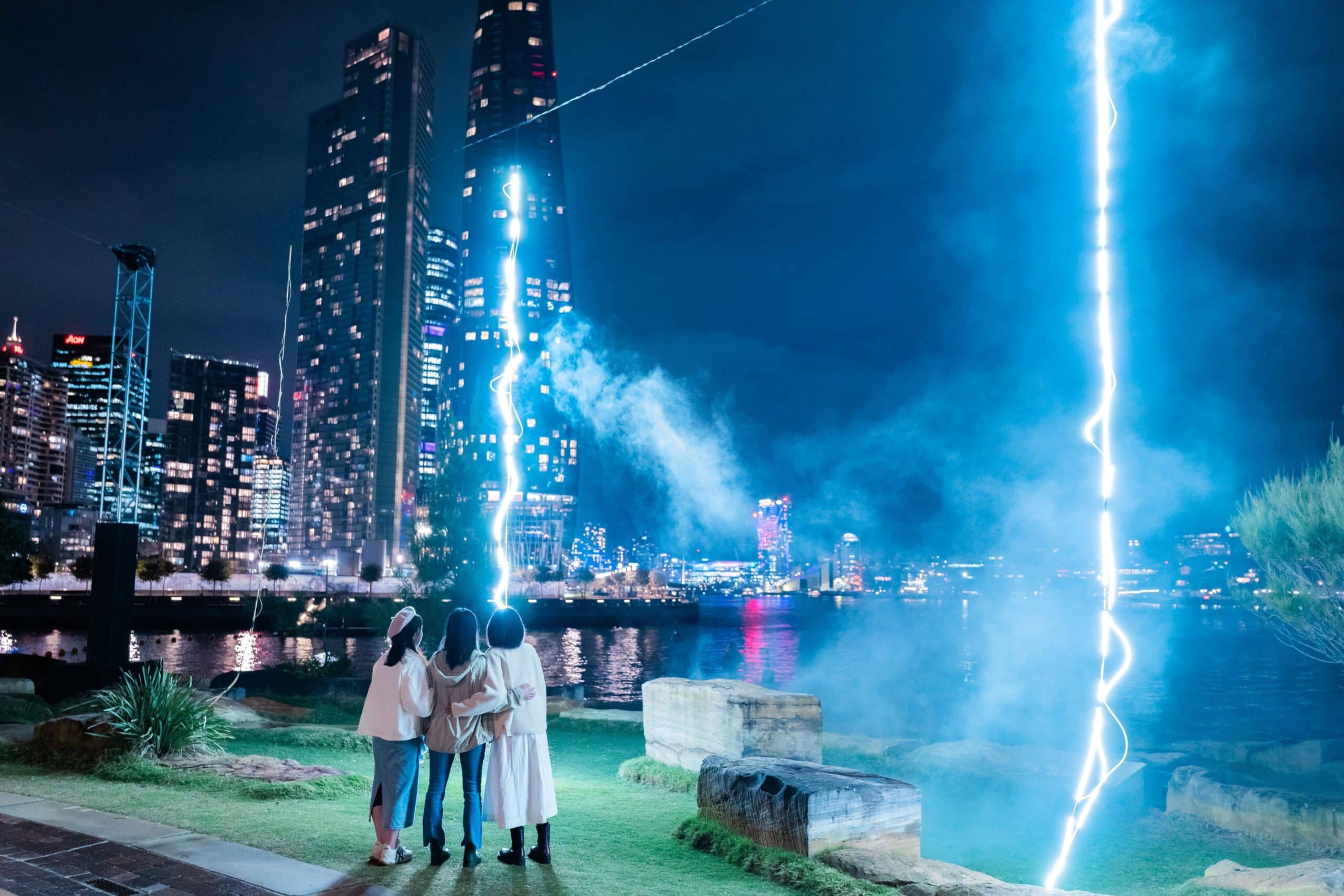 Lichtkunstwerk Alchemy of Atmospheres van Janez Grošelj, Licht Festival Caprera 2026