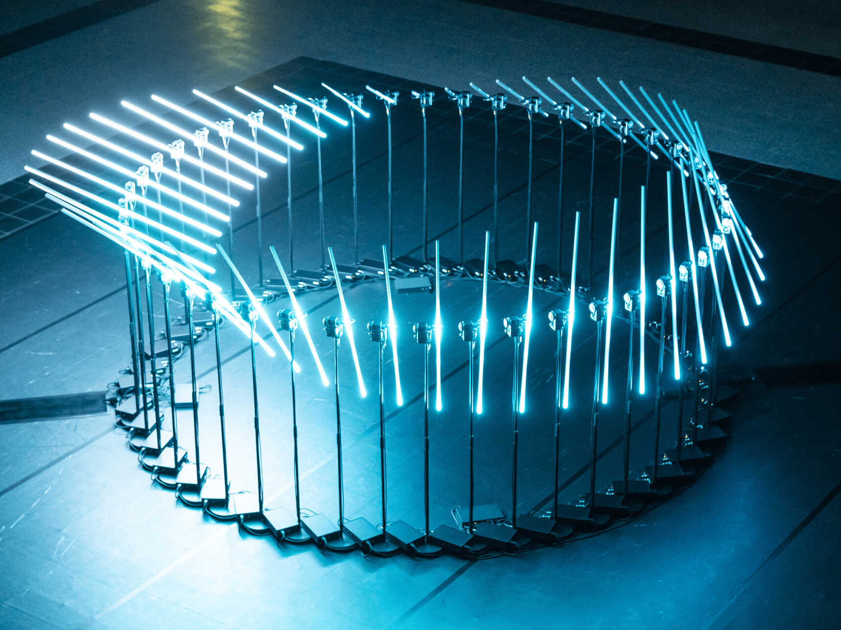 Lichtkunstwerk Flux van Collectif Scale, Licht Festival Caprera 2026